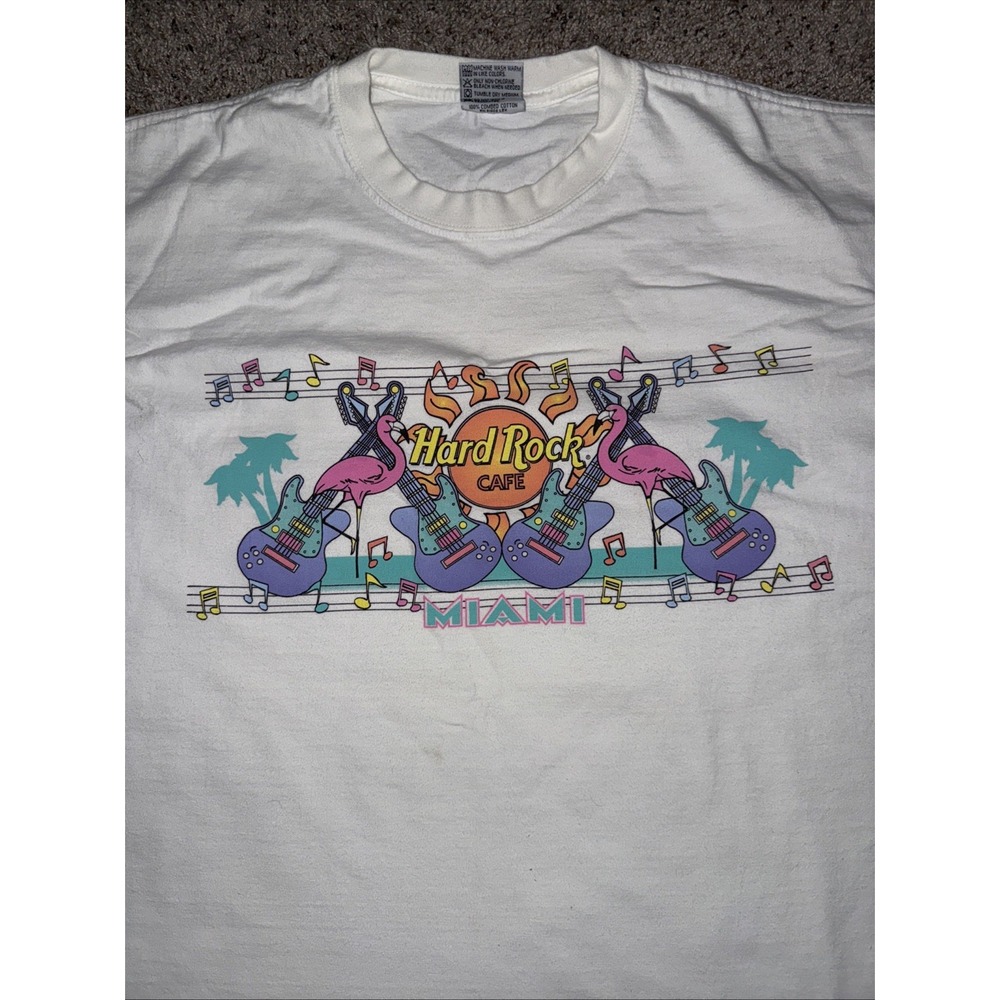 Hard Rock Cafe‎ Miami Vintage Print Shirt Jersey Men's Size XL - Picture 2 of 6